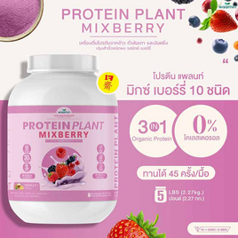 Wisamin PROTEIN PLANT โปรตีนแพลนท์ สูตร1 รสมิกซ์เบอร์รี่ 2.27 Kg. - Wisamin, อาหารเสริมการออกกำลังกาย