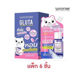 Woonae ผลิตภัณฑ์ทำความสะอาดจุดซ่อนเร้น Gluta Feminine Cleanser 30ml (แพ็ก 6 ชิ้น) - Woonae, ทำความสะอาดเฉพาะจุดซ่อนเร้น