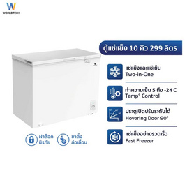 Worldtech ตู้แช่แข็ง 299 ลิตร รุ่น WT-FZ300_WHT - Worldtech, ตู้แช่แข็ง