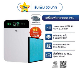 Worldtech เครื่องฟอกอากาศ 30-40 ตร.ม. รุ่น WT-P40 - Worldtech, เครื่องฟอกอากาศ