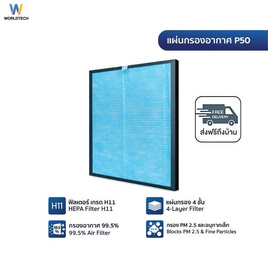 Worldtech ไส้กรองอากาศ 40-50 ตร.ม. รุ่น WT-P50-Filter - Worldtech, สินค้าใหม่