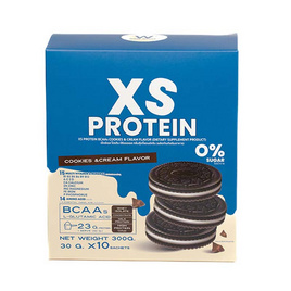 XS PROTEIN เอ็กซ์เอสโปรตีน คุ้กกี้แอนด์ครีม บรรจุ 300g - Wink White, อาหารเสริม