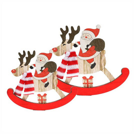 YSB-B1S007-SANTA-ของตกแต่งคริสต์มาส 2 ชิ้น (SANTA) - YSB, ของตกแต่งบ้านตามเทศกาล