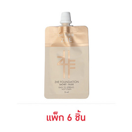 ZHE รองพื้น Foundtion Sachet Nude 5 มล. แพ็ก 6 ชิ้น - Zhe, ผิวหน้า