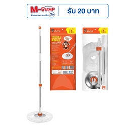 ZUMO อะไหล่ชุดด้ามโช๊คจานสแตนเลสพร้อมผ้าไมโครไฟเบอร์ 1 ผืน (ใช้ได้ทุกรุ่น) - ZUMO, ไม้ม็อบและอุปกรณ์