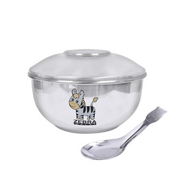 Zebra ชุดชาม Kiddy Double Bowl - Zebra, อุปกรณ์บนโต๊ะอาหาร