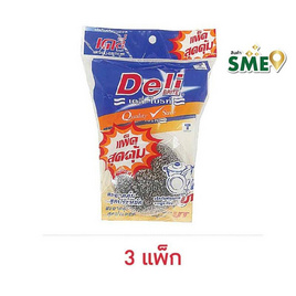 เดลี่-ไบรท์ แพ็กรวม (ฝอยสเตนเลส + ใยขัดอเนกประสงค์ + ฟองน้ำหุ้มตาข่าย) - Deli-brite, Deli-brite