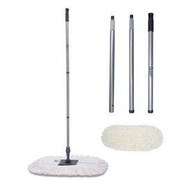 โพลี-ไบรท์ ม็อปดันฝุ่น คอตตอน สีขาว (ด้ามประกอบ) - Poly-Brite, อุปกรณ์ทำความสะอาด