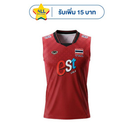 เสื้อวอลเลย์บอลทีมชาติชายแขนกุด แดง - Grand Sport