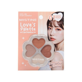 มิสทิน เลิฟ พาเลท อายแชโดว์ 01 สวีทพีช - Mistine, เครื่องสำอาง