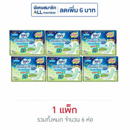 โซฟี คูลลิ่งเฟรชไนท์เนเชอรัล0.1 29ซม. (ห่อละ 5 ชิ้น) - Sofy, ผ้าอนามัยแบบกลางคืน