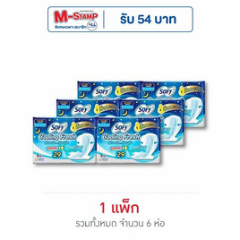 โซฟี คูลลิ่งเฟรชไนท์ซูเปอร์สลิม0.1 แบบมีปีก 29ซม. (ห่อละ 6 ชิ้น) - Sofy, ผ้าอนามัยแบบเย็น
