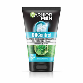 การ์นิเย่ เมน ออยล์ คอนโทรล รีเฟรชชิ่ง โฟม 100 มล. - Garnier, ทำความสะอาดผิวหน้า