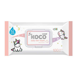 โคโค่ ผ้าเปียกเด็ก เบบี้ พาวเดอร์ 100 แผ่น - Koco, Biopharm