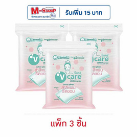 วีแคร์ สำลีแผ่นรีดขอบ 100 แผ่น - V Care, ทำความสะอาดผิวหน้า