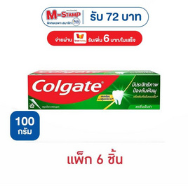 คอลเกต ยาสีฟัน สดชื่นเย็นซ่า 100 กรัม (แพ็ก 6 ชิ้น) - Colgate, ความงามและสุขภาพ
