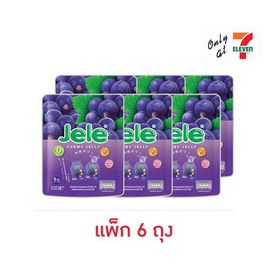 เจเล่ ชิววี่ เยลลี่ ผสมบุก กลิ่นแบล็คเคอร์แรนท์ 108 กรัม (แพ็ก 6 ถุง) - Jele, เยลลี่/มาร์ชแมลโลว์