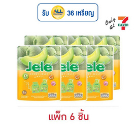 เจเล่ ชิววี่ เยลลี่ ผสมบุกกลิ่นเมลอน 108 กรัม (แพ็ก 6 ชิ้น) - Jele, เยลลี่/มาร์ชแมลโลว์