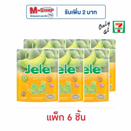 เจเล่ ชิววี่ เยลลี่ ผสมบุกกลิ่นเมลอน 108 กรัม (แพ็ก 6 ชิ้น) - Jele, 7Online