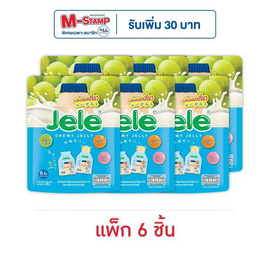 เจเล่ ชิววี่ เยลลี่ ผสมบุก กลิ่นนมเปรี้ยว 108 กรัม (แพ็ก 6 ชิ้น) - Jele, ขนมขบเคี้ยว