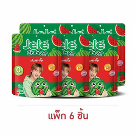 เจเล่ชิววี่ เยลลี่ผสมบุก กลิ่นแตงโม 108 กรัม (แพ็ก 6 ชิ้น) - Jele, เยลลี่/มาร์ชแมลโลว์