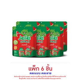 เจเล่ชิววี่ เยลลี่ผสมบุก กลิ่นแตงโม 108 กรัม (แพ็ก 6 ชิ้น) - Jele, เจเล่ชิววี่