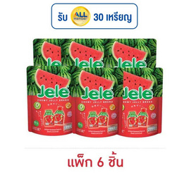 เจเล่ชิววี่ เยลลี่ผสมบุก กลิ่นแตงโม 108 กรัม (แพ็ก 6 ชิ้น) - Jele, Jele Chewy Jelly