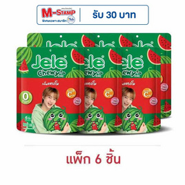 เจเล่ชิววี่ เยลลี่ผสมบุก กลิ่นแตงโม 108 กรัม (แพ็ก 6 ชิ้น) - Jele, เยลลี่/มาร์ชแมลโลว์