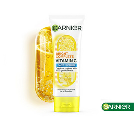 [10.10] การ์นิเย่ ไบรท์ คอมพลีท วิตามินซี เฟส สครับ 100 มล. - Garnier, ผลิตภัณฑ์ดูแลผิวหน้า