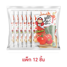 เถ้าแก่น้อย สาหร่ายทอดรสซอสมะเขือเทศ 10 กรัม (แพ็ก 12 ชิ้น) - เถ้าแก่น้อย, สาหร่ายทอด