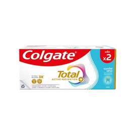 คอลเกต ยาสีฟัน โททอล สูตรแอคทีฟ เฟรช เจล 110 กรัม (แพ็กคู่) - Colgate, ยาสีฟัน