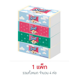 สก๊อตต์ ซอฟบ๊อกซ์ 110 แผ่น (1 แพ็ก 4 ห่อ) - Scott, Scott & Kleenex