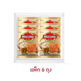 มอคโคน่าทรีโอโกลด์ คาราเมลลาเต้ 112 กรัม (16กรัม x 7ซอง) แพ็ก 6 ถุง - Moccona, กาแฟสำเร็จรูป