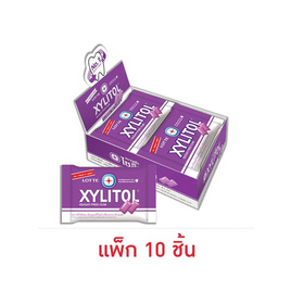 ลอตเต้ ไซลิทอลหมากฝรั่งกลิ่นบลูเบอร์รี่ 11.6 กรัม (แพ็ก 10 ชิ้น) - ลอตเต้, Lotte XYLITOL