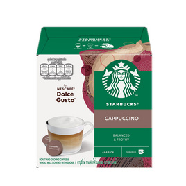 สตาร์บัค ดอลเช่กุสโต้ คาปูชิโน่ 120 กรัม (กล่อง 12 แคปซูล) - Starbuck, กาแฟสำเร็จรูป