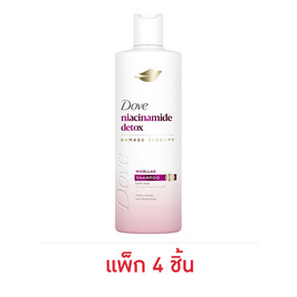 โดฟ แชมพู ไนอะซินาไมด์ ดีท็อกซ์ ไมเซล่า 120 มล. (แพ็ก 4 ชิ้น) - Dove, แชมพูและครีมนวดผม