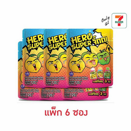ฮีโร่ซุปเปอร์จี๊ด เยลลี่ผสมบุกคละรส 120 กรัม (แพ็ก 6 ซอง) - ฮีโร่ ซุปเปอร์จี๊ด, เยลลี่/มาร์ชแมลโลว์