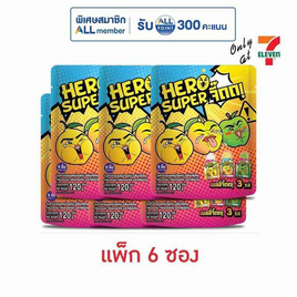 ฮีโร่ซุปเปอร์จี๊ด เยลลี่ผสมบุกคละรส 120 กรัม (แพ็ก 6 ซอง) - ฮีโร่ ซุปเปอร์จี๊ด, ขนม สำหรับการเดินทาง​