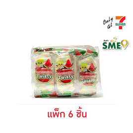 จอยย์ มาร์ชเมลโล่ทวิสตี้สอดไส้แยมกลิ่นแตงโม 120 กรัม (แพ็ก 6 ชิ้น) - จอยย์, สินค้าใหม่ขนมขบเคี้ยว และช็อคโกแลต
