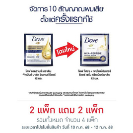 โดฟ ทรีทเม้นท์ มาส์ก ไฮยา + เพปไทด์ อินเทนซ์ รีแพร์ 12 มล. (แพ็ก 6 ชิ้น) - Dove, ความงามและของใช้ส่วนตัว