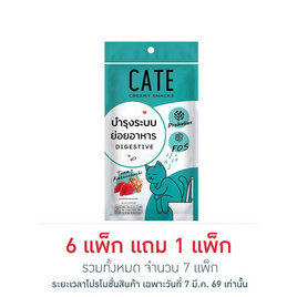 เคท ครีมมี่ สแน็ครสทูน่าผสมคัตสึโอบูชิ(บำรุงระบบย่อยอาหาร) 12ก.x (แพ็ก 4 ชิ้น) - CATE, ขนมทานเล่นและวิตามิน