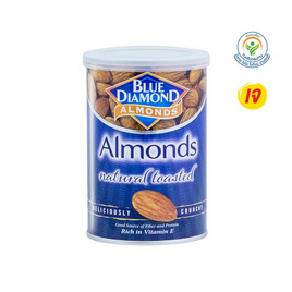 บลูไดมอนด์ อัลมอนด์อบไม่ใส่เกลือ แบบกระป๋อง 130 กรัม - Blue Diamond, ถั่ว