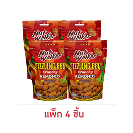 นัทวอล์คเกอร์ อัลมอนด์เคลือบ รสซิซลิ่งบาร์บีคิว 135 กรัม (แพ็ก 4 ชิ้น) - นัทวอล์คเกอร์, ถั่ว