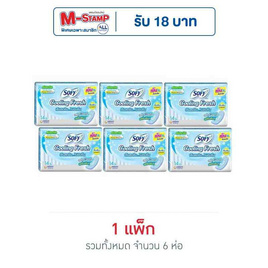 โซฟี แผ่นอนามัยคูลลิ่งเฟรชแบบมาตรฐาน (ห่อละ 14 ชิ้น) - Sofy, ผ้าอนามัยแบบกลางวัน