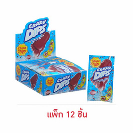 จูปาจุ๊ปส์ อมยิ้มเครซี่ดิปส์กลิ่นโคล่า 14 กรัม (แพ็ก 12 ชิ้น) - จูปาจุ๊ปส์