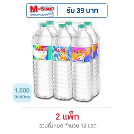 น้ำแร่ ออร่า 1500 มล. (แพ็ก 6 ขวด) - ออร่า, M-STAMP จัดหนัก