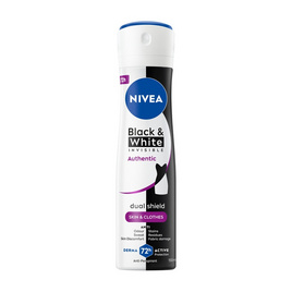 นีเวีย สเปรย์ แบล็ค & ไวท์ อินวิซิเบิ้ล ออเทนติก 150 มล. - Nivea, ผลิตภัณฑ์ดูแลผิวกาย