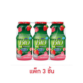 ดัชชี่ไบโอ โยเกิร์ตพร้อมดื่มรสสตรอเบอร์รีและราสพ์เบอร์รี 150 มล. แพ็ก 3 - Dutchmill, อาหารสด ผัก ผลไม้และเบเกอรี่