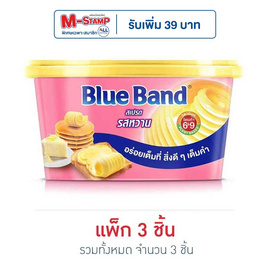 บลูแบนด์ มาร์การีนรสหวาน 150 กรัม (แพ็ก 3 ชิ้น) - บลูแบนด์, เนย/มาการีน