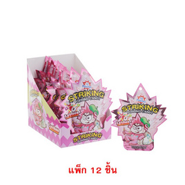 สไตร์กิ้งลูกอมป็อปปิ้งแคนดี้ลิ้นจี่ 15 กรัม (แพ็ก 12 ชิ้น) - สไตร์กิ้ง, ลูกอม